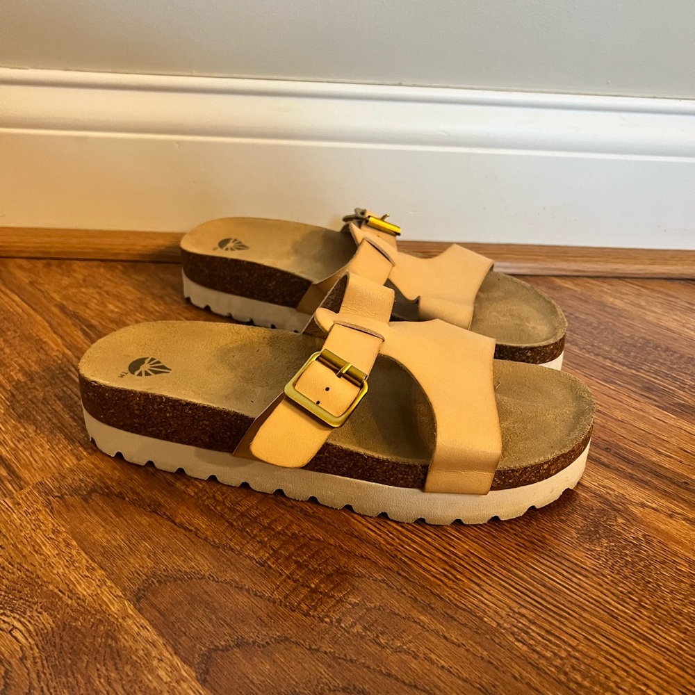 Tan Platform Sandals